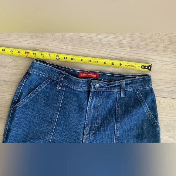 Vtg Gloria Vanderbilt Women’s Cargo High-Rise Stretch Denim Jeans Dark 10 EUC - Picture 5 of 6